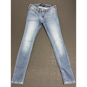 Hollister Low Rise Jean Legging womens 3S 26x26 blue jegging stretch denim
